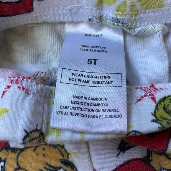 Disney The Grinch With Pup Kids Holiday Pajama Pants - Red and Green - Picture 2 of 5